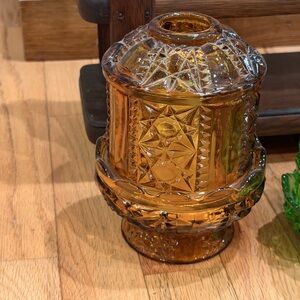 Vintage Amber Stars &Bars 2 Piece Fairy Light